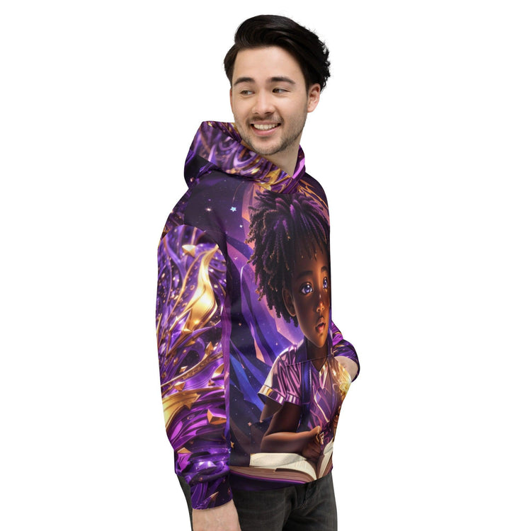 Child Reading A Book Unisex Hoodie-Wear What Inspires You