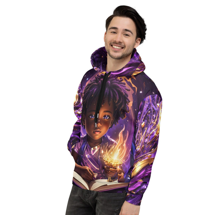Child Reading A Book Unisex Hoodie-Wear What Inspires You