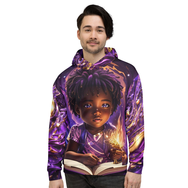 Child Reading A Book Unisex Hoodie-Wear What Inspires You