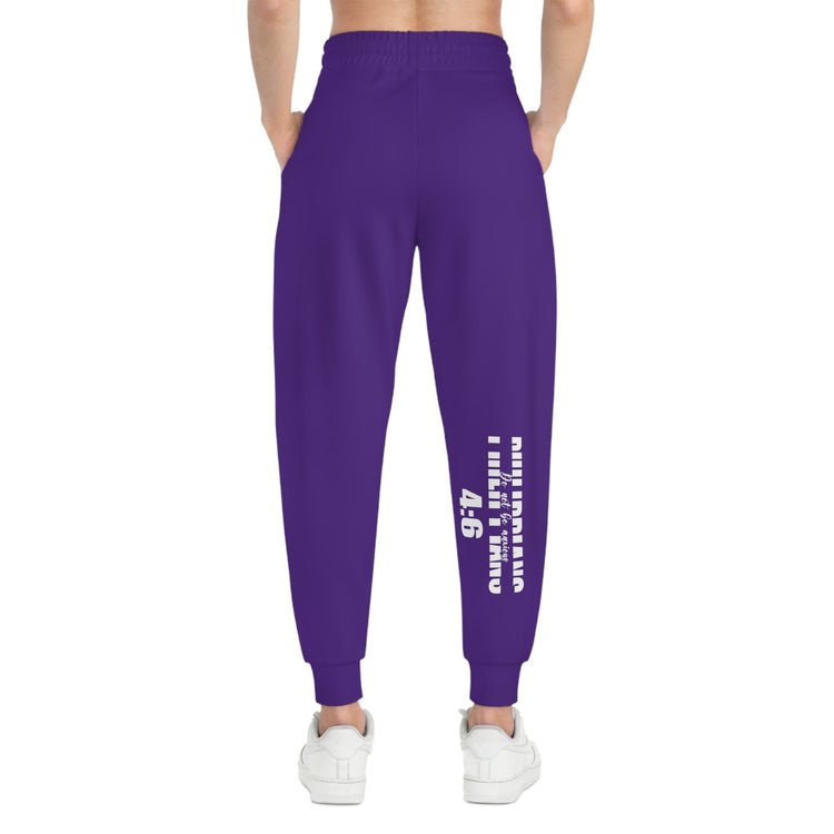 Do Not be Anxious Purple Unisex Athletic Joggers-All Over Prints-Wear What Inspires You