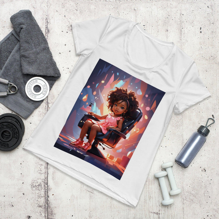 Girl in the Beauty Salon All-Over Print Women's Athletic T-shirt-Wear What Inspires You