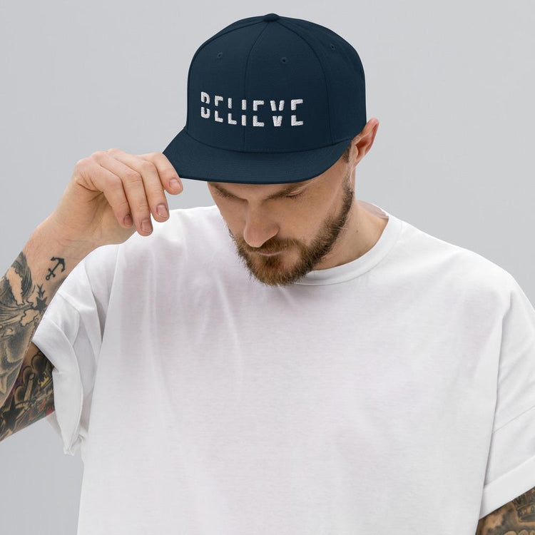 BELIEVE Snapback Hat-Baseball Cap-Wear What Inspires You