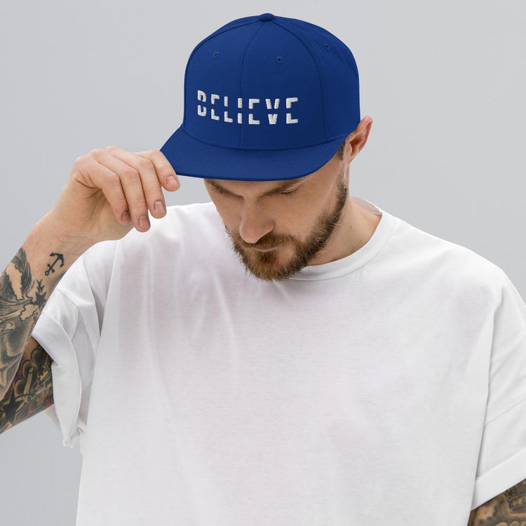 BELIEVE Snapback Hat-Baseball Cap-Wear What Inspires You