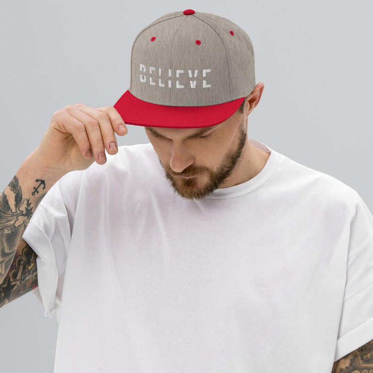 BELIEVE Snapback Hat-Baseball Cap-Wear What Inspires You