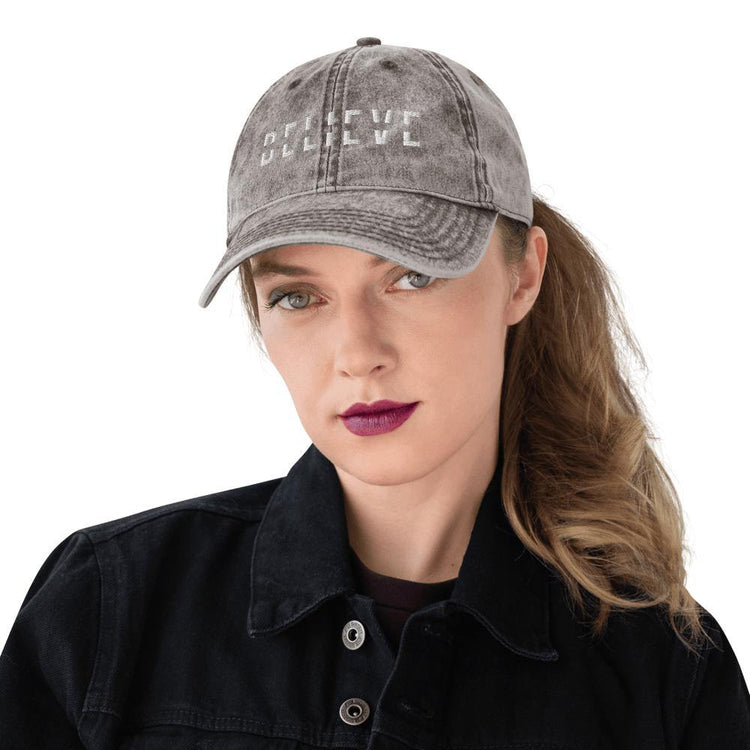 BELIEVE Vintage Cotton Dad Hat - Wear What Inspires You