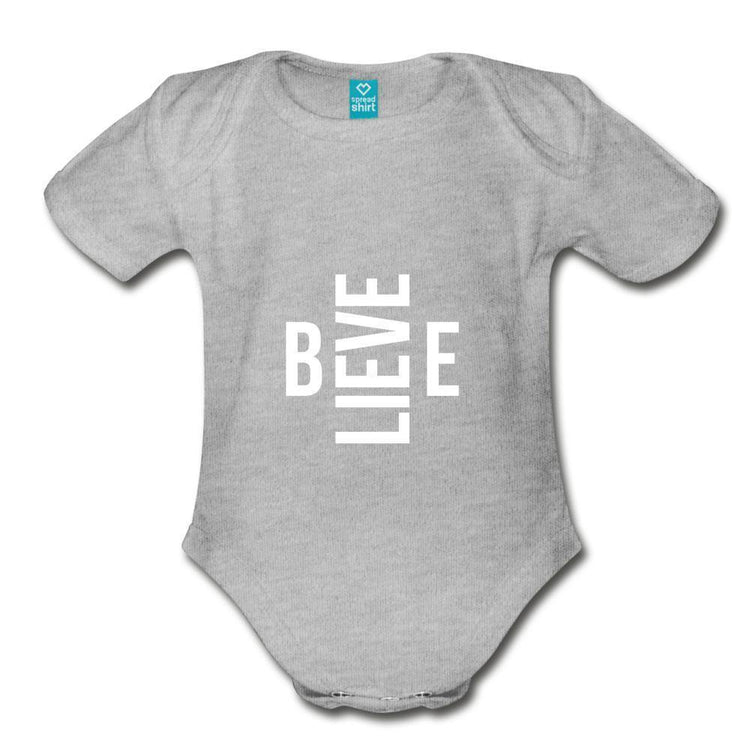 I Believe in Me Organic Short Sleeve Baby Bodysuit - Wear What Inspires You