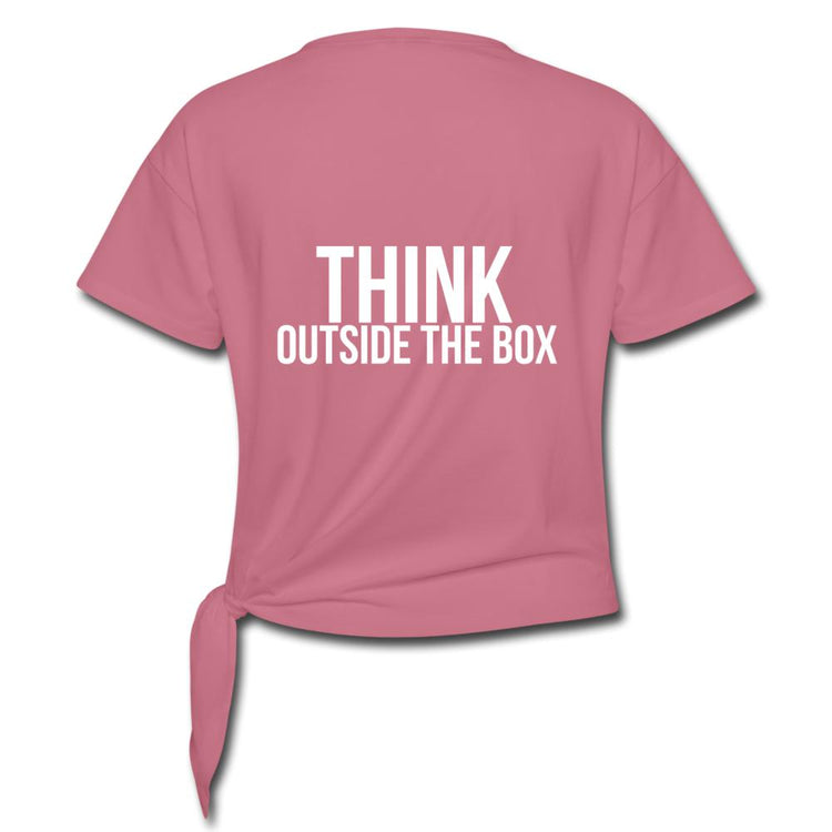 Think Outside the Box Women' s Knotted T-Shirt - Wear What Inspires You