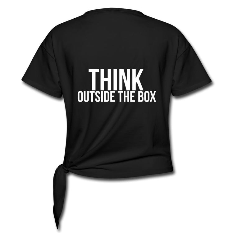 Think Outside the Box Women' s Knotted T-Shirt - Wear What Inspires You