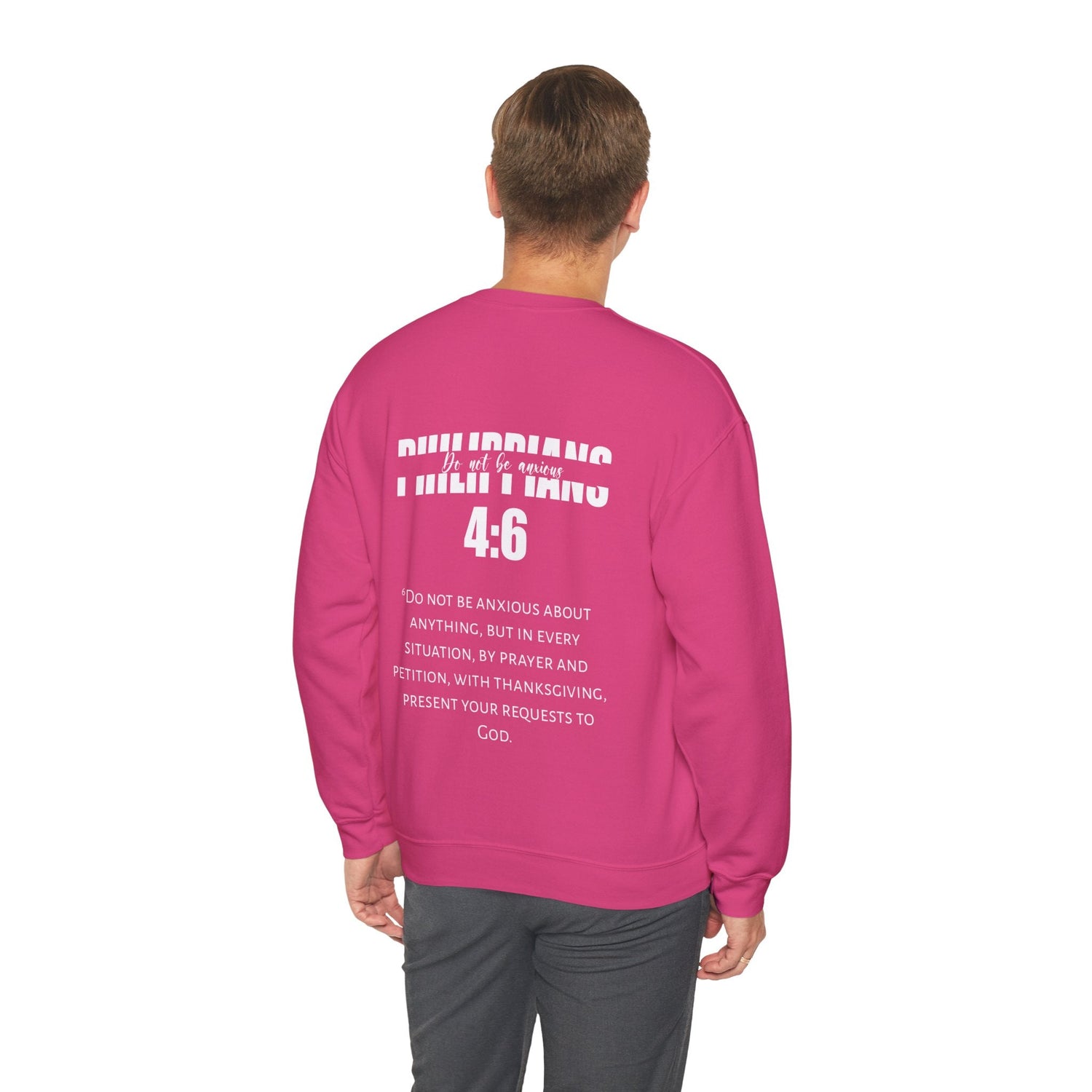 Do Not be Anxious Unisex Heavy Blend™ Crewneck Sweatshirt-Sweatshirt-Wear What Inspires You