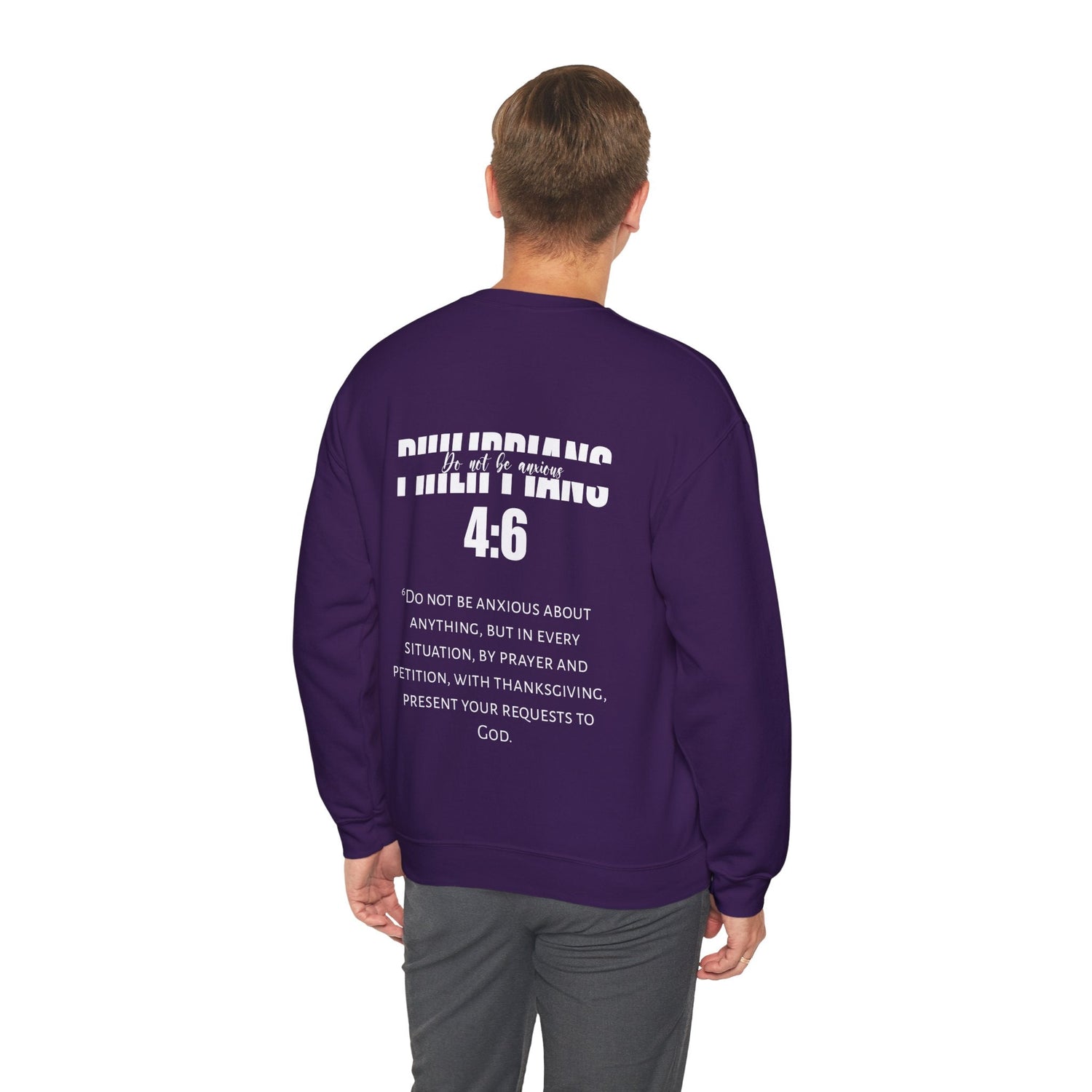 Do Not be Anxious Unisex Heavy Blend™ Crewneck Sweatshirt-Sweatshirt-Wear What Inspires You