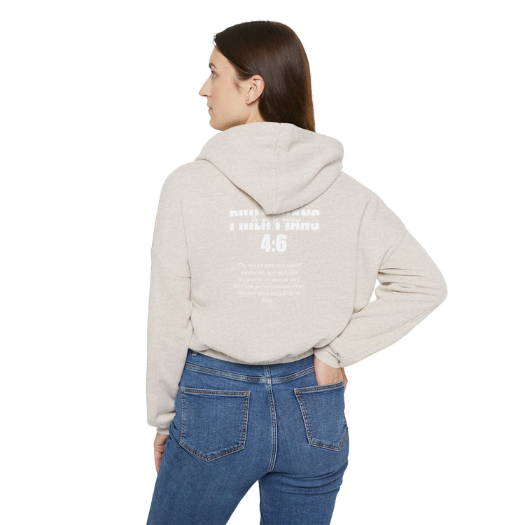 Do Not be Anxious Women's Cinched Bottom Hoodie-Hoodie-Wear What Inspires You