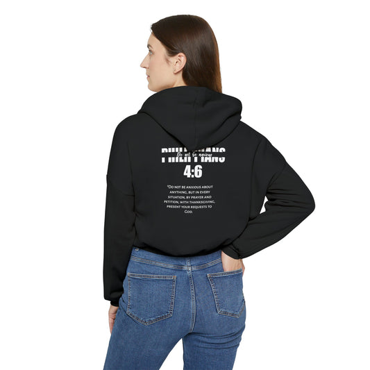Do Not be Anxious Women's Cinched Bottom Hoodie-Hoodie-Wear What Inspires You