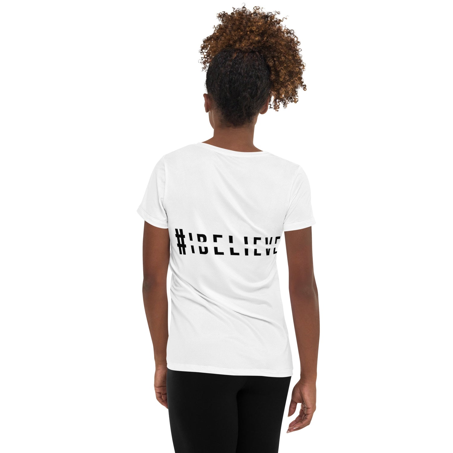 Girl in the Beauty Salon All-Over Print Women's Athletic T-shirt-Wear What Inspires You