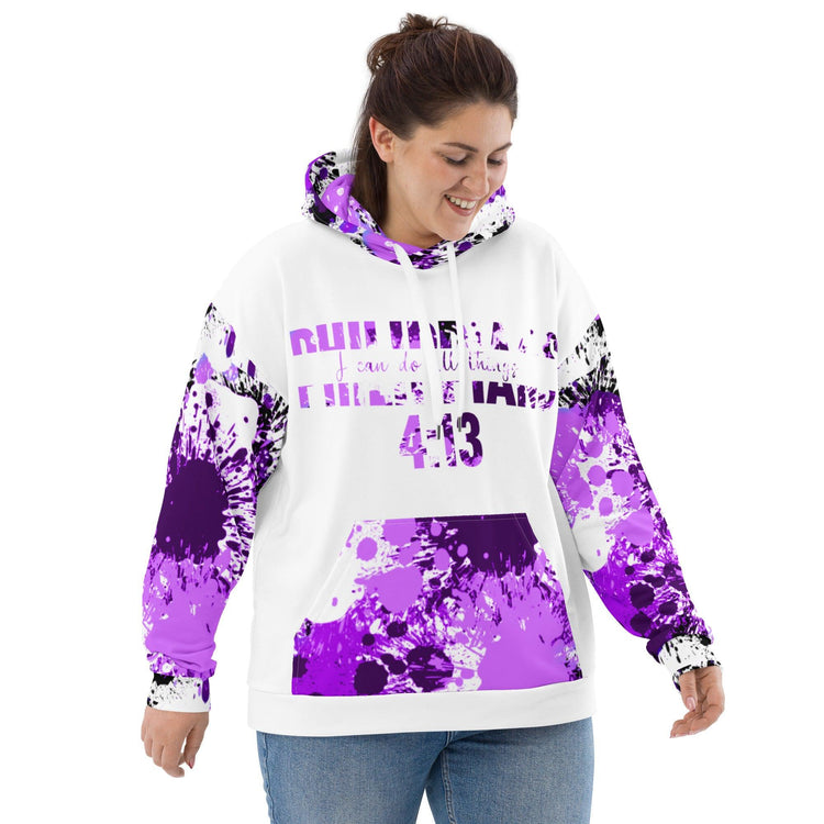 Purple Phillippians 4:13 Unisex Hoodie-Wear What Inspires You