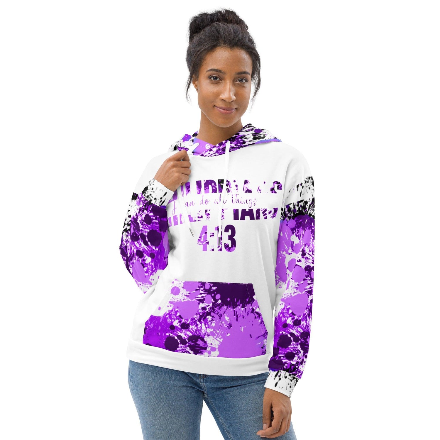 Purple Phillippians 4:13 Unisex Hoodie-Wear What Inspires You