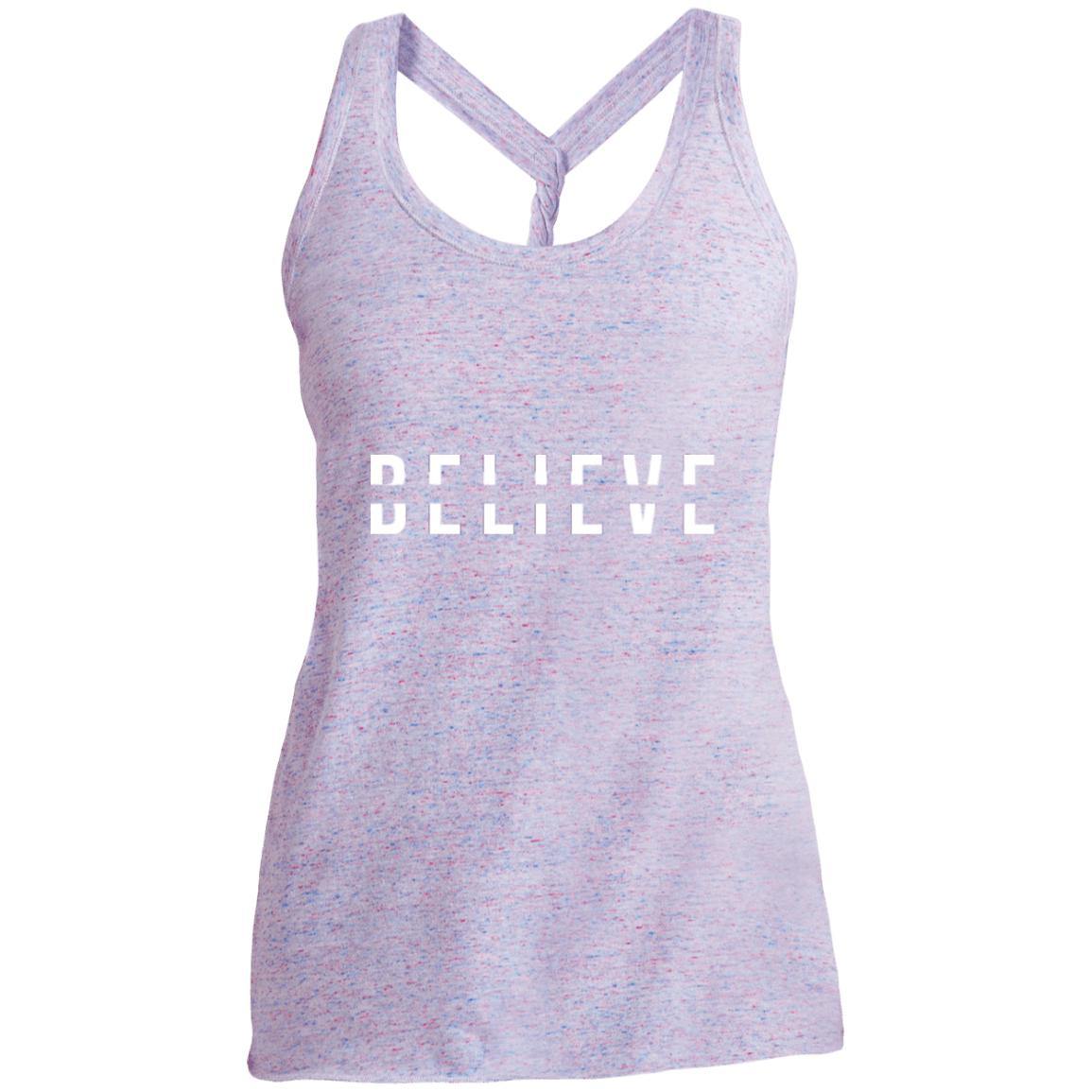 BELIEVE Ladies' Cosmic Twist Back Tank - Wear What Inspires You