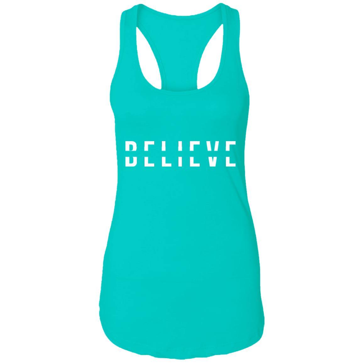 BELIEVE Ladies Racerback Tank - Wear What Inspires You