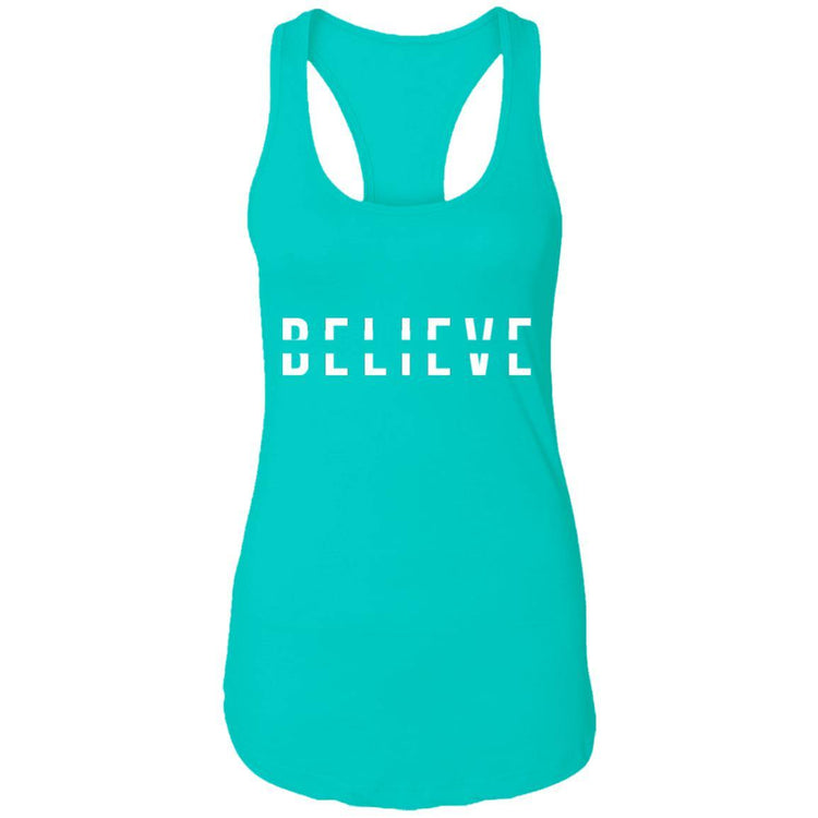 BELIEVE Ladies Racerback Tank - Wear What Inspires You