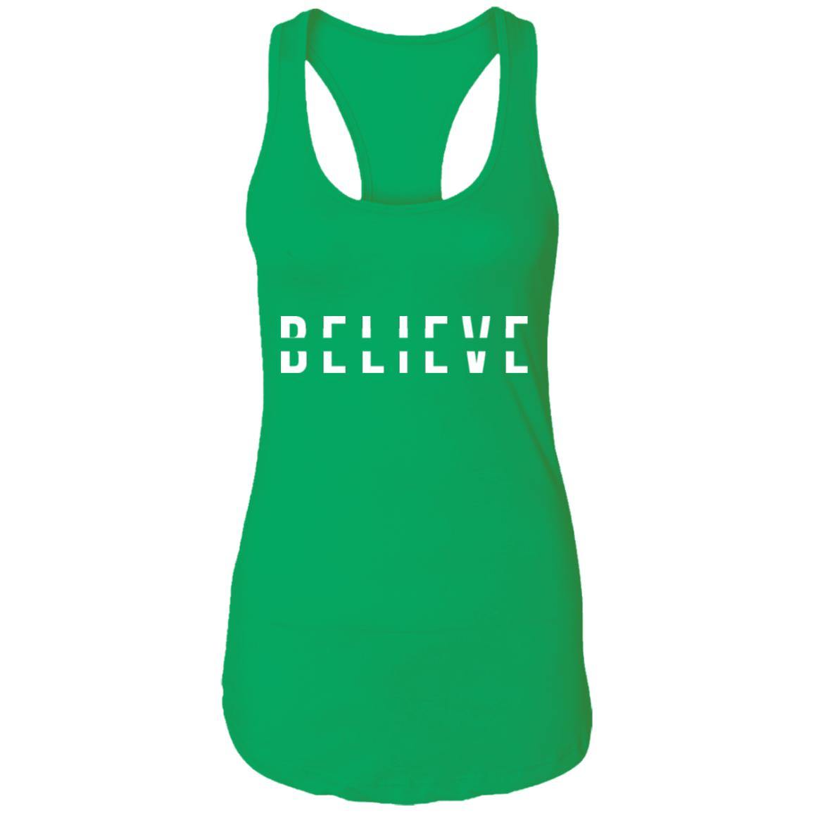 BELIEVE Ladies Racerback Tank - Wear What Inspires You