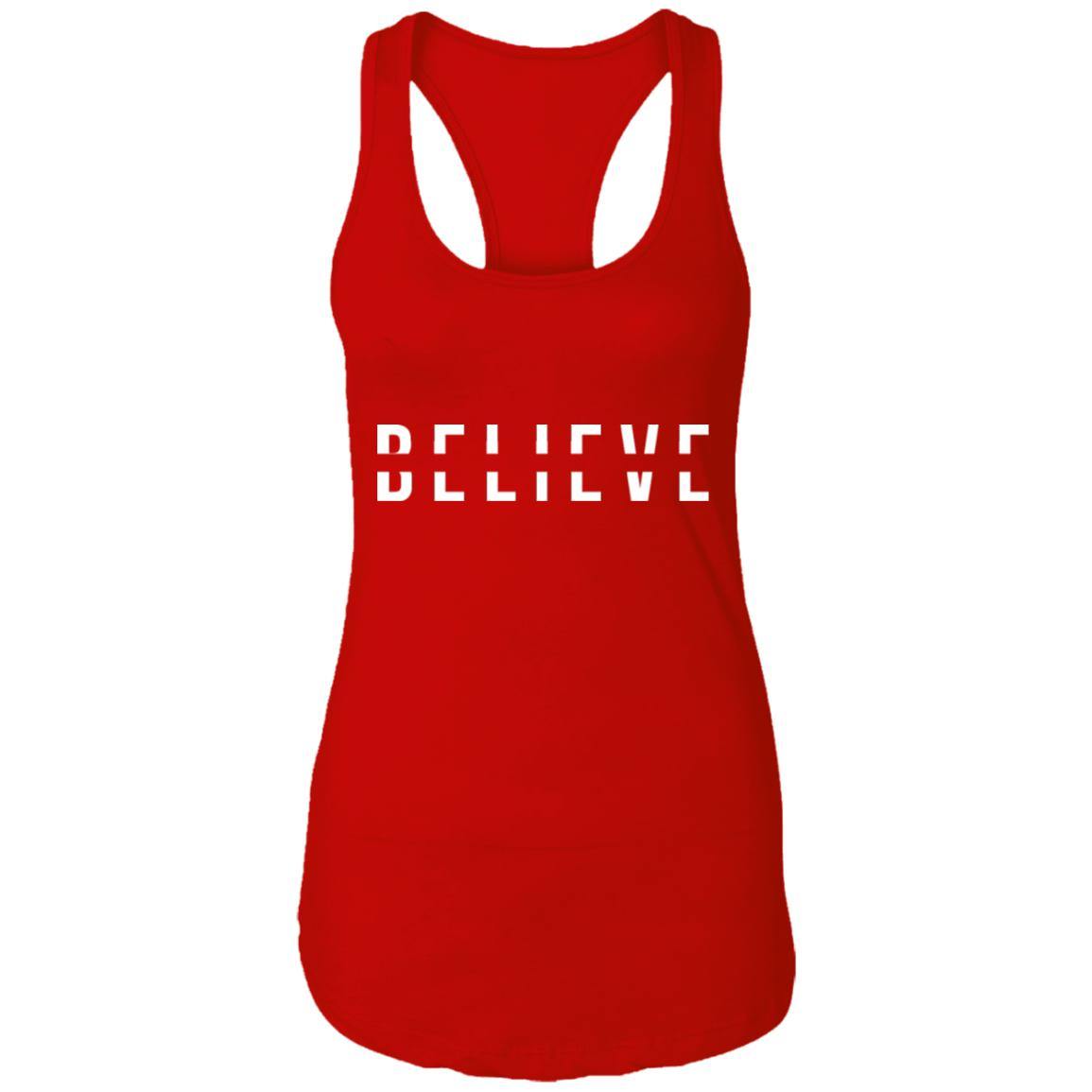 BELIEVE Ladies Racerback Tank - Wear What Inspires You