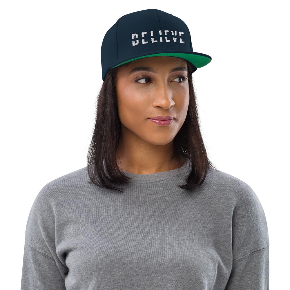 BELIEVE Snapback Hat-Baseball Cap-Wear What Inspires You