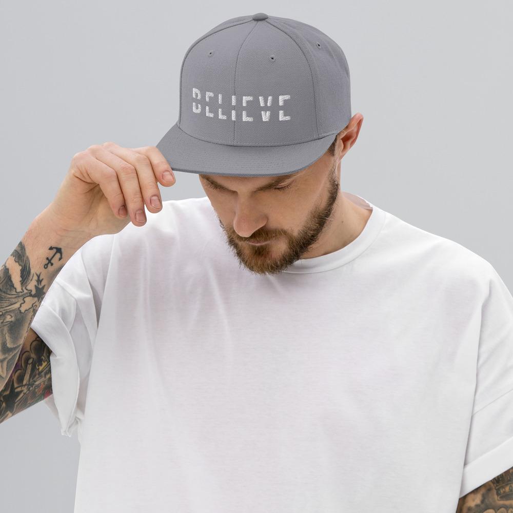 BELIEVE Snapback Hat-Baseball Cap-Wear What Inspires You