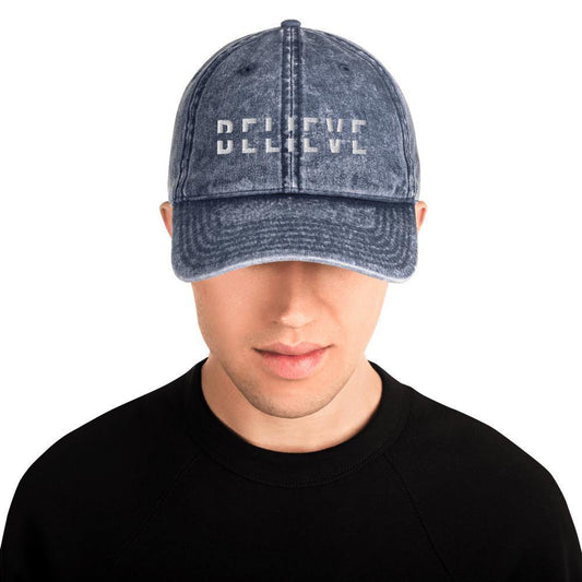 BELIEVE Vintage Cotton Dad Hat - Wear What Inspires You