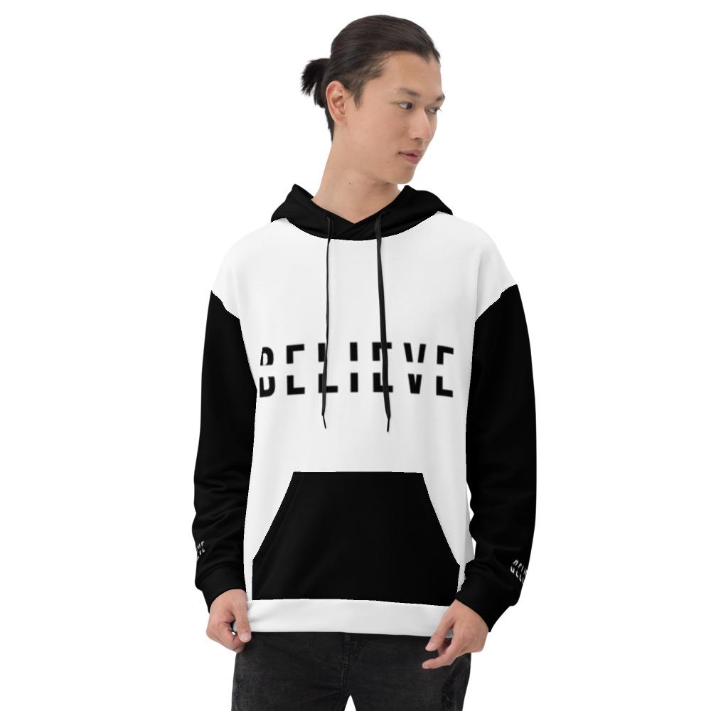 BELIEVE Colorblock Hoodie-Hoodie-Wear What Inspires You