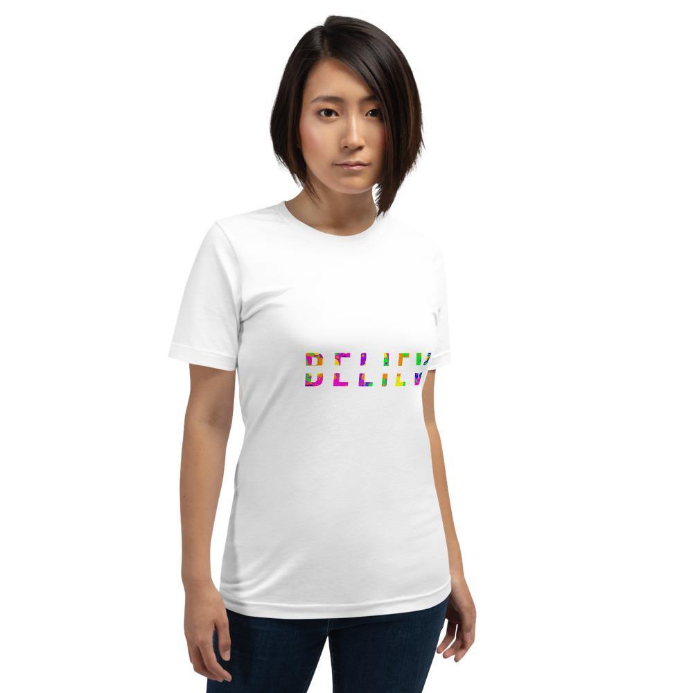 Colorful BELIEVE Short-Sleeve Unisex T-Shirt - Wear What Inspires You