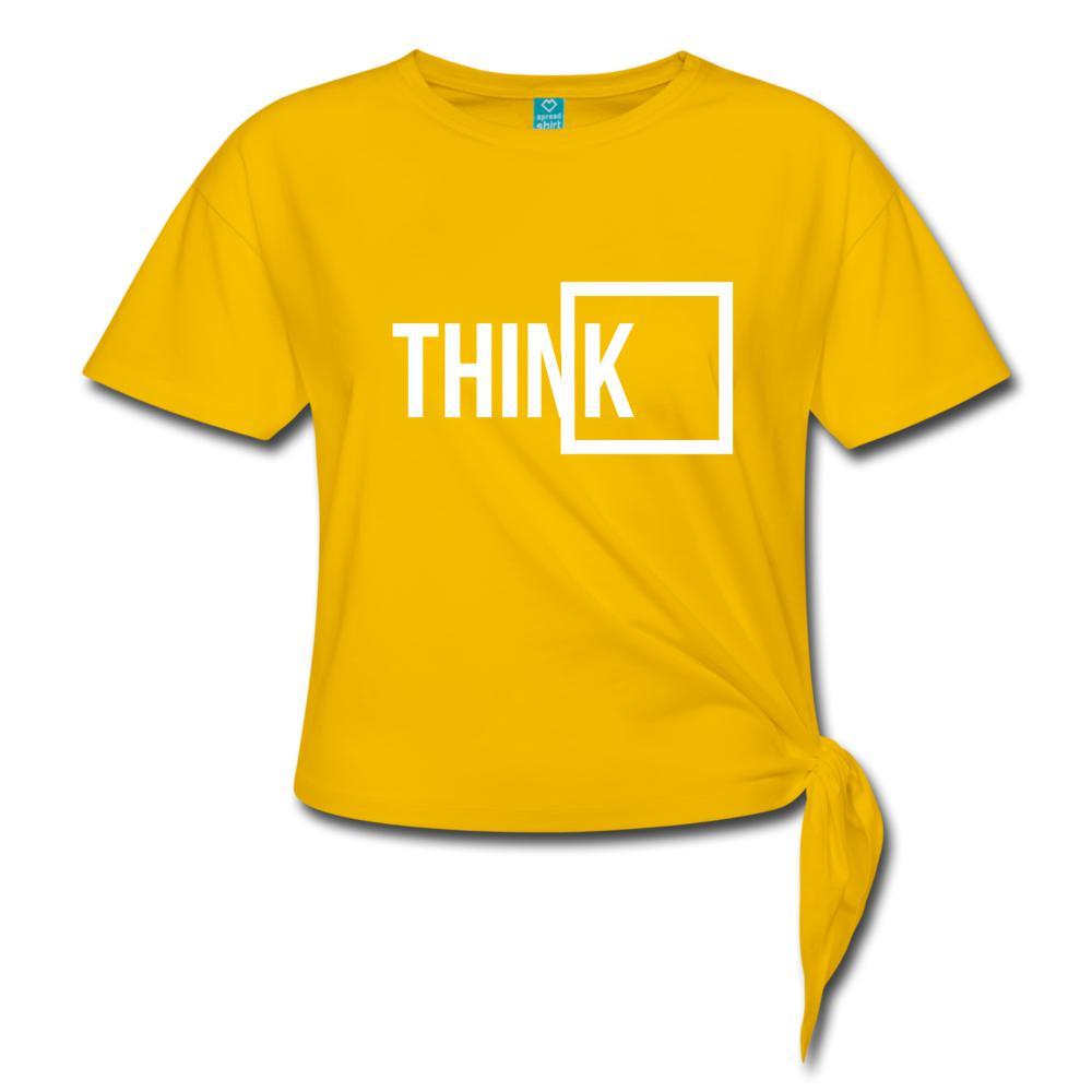 Think Outside the Box Women' s Knotted T-Shirt - Wear What Inspires You