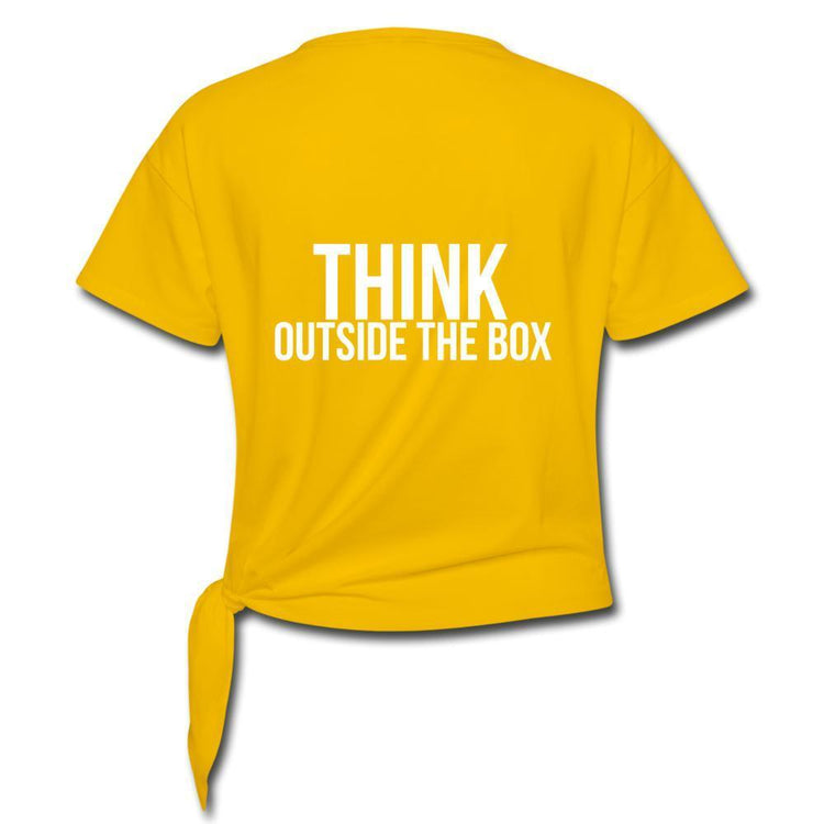 Think Outside the Box Women' s Knotted T-Shirt - Wear What Inspires You