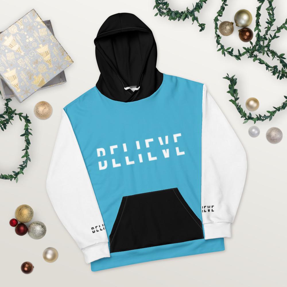 BELIEVE Colorblock Hoodie for Men & Women-Hoodie-Wear What Inspires You