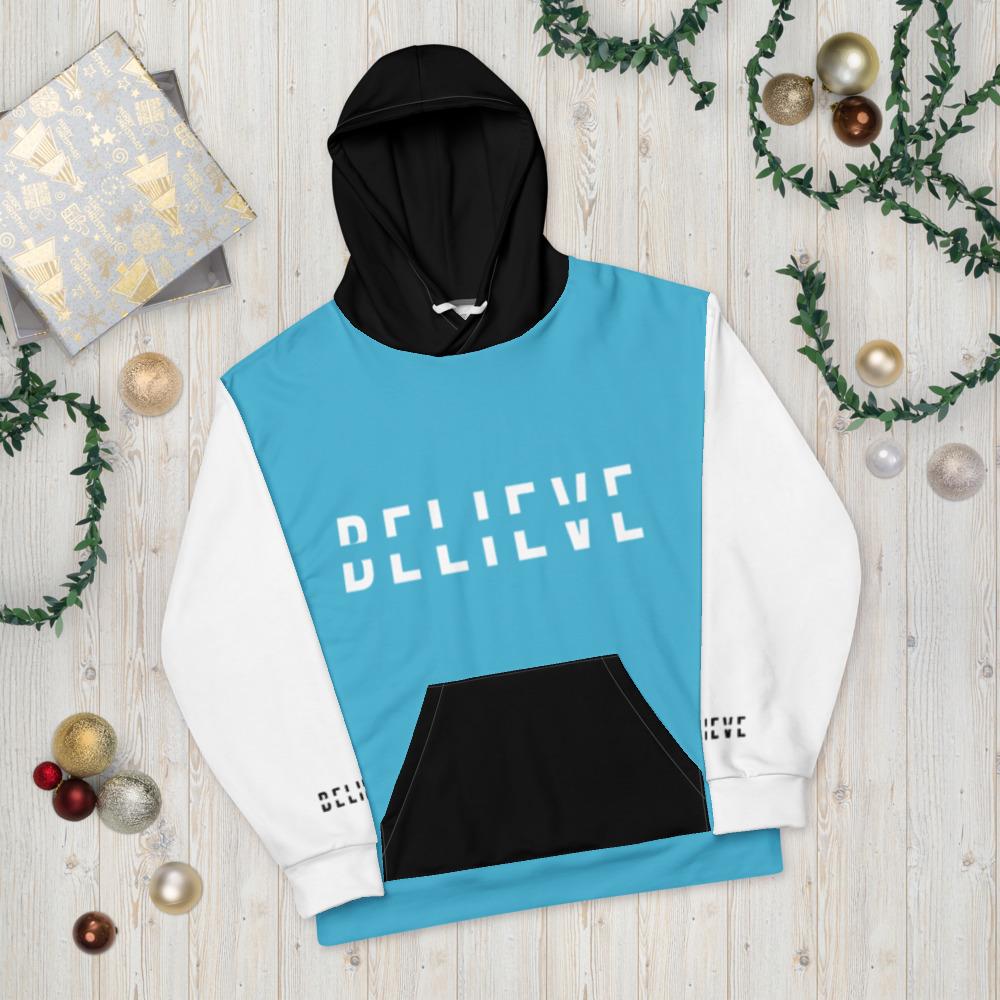 BELIEVE Colorblock Hoodie for Men & Women-Hoodie-Wear What Inspires You